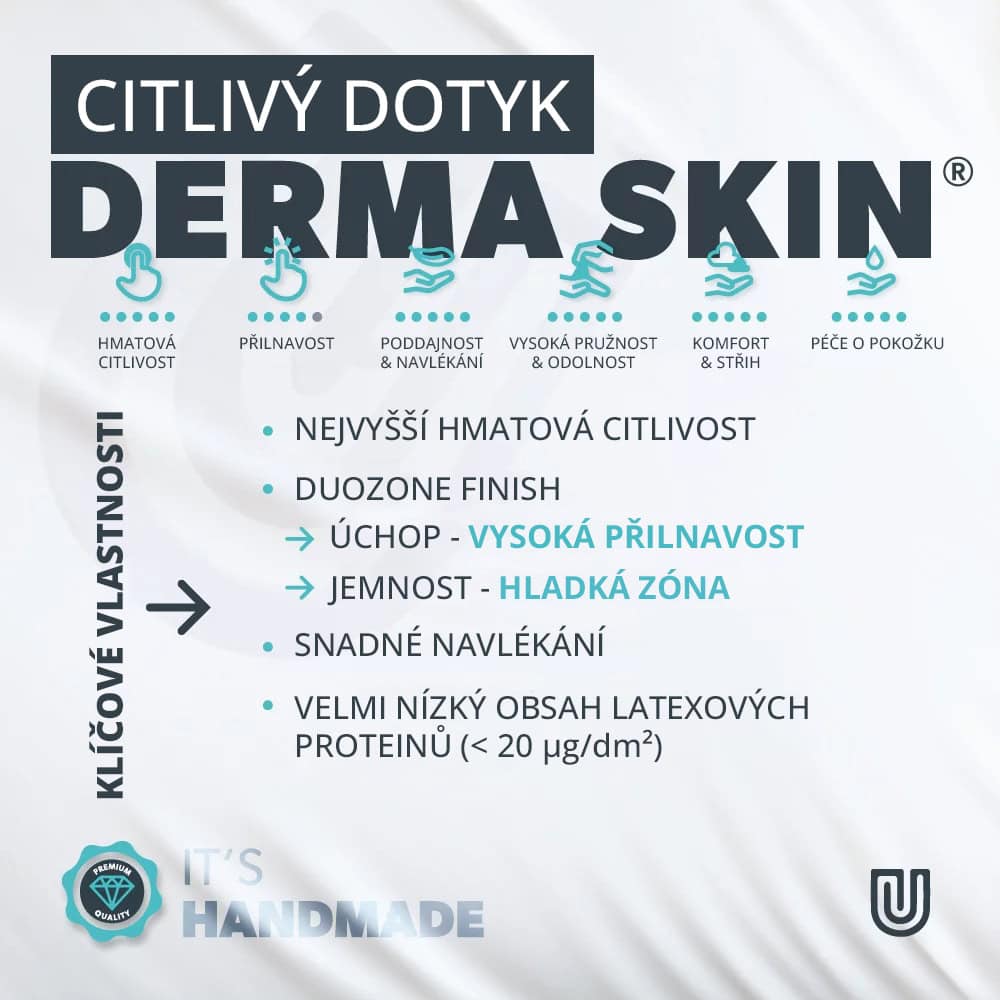 Latex Derma Skin klíčové vlastnosti
